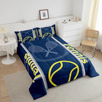 Feelyou Kids Tennis Comforter Set King Size Tennis Sports Bedding Set for Boys Girls Teens Bedroom Decor Tennis Gaming Comforter Women Men Tennis Lovers Duvet Set with 2 Pillow Case