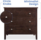 Delta Children Campbell 3 Drawer Dresser, Walnut Espresso