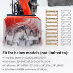 Shear Pins and Cotter Pins Fit for MTD Snowblower - Shear Pins 20pcs and Cotter Pins 20pcs Compatible for Cub Cad et Troy Bilt Craftsman 24" 26" Snow Thrower, Replace 738-04124A 714-04040