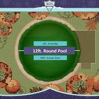 Buffalo Blizzard Ripstopper 12 ft Round Winter Pool Cover | Green Heavy Duty Cover for Closing Above Ground Swimming Pools | Easy to Install | Cold & UV Resistant | Shields from Seasonal Debris