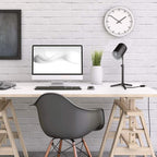 Globe Electric 52899 Pratt Desk Lamp, 18 in 1-Light, Matte Black Tripod Base