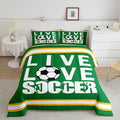 Feelyou Football Bedding Set King Size Rugby Sports Comforter Set for Kids Boys Girls Decor Soccer Ball Game Comforter Gift for Football Lover Duvet Set Bedroom Quilt Set