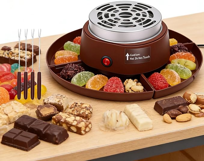 Asixxsix Smores Maker, Electric Smores Maker, Kit With Roasting Sticks and 4 Trays, Roaster, Gifts for Adults and Kids in Holidays and Parties (US Plug 110V)