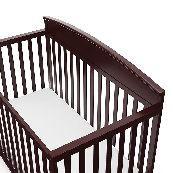 Graco Benton 5-in-1 Convertible Crib (Espresso) – GREENGUARD Gold Certified, Converts from Baby Crib to Toddler Bed, Daybed and Full-Size Bed, Fits Standard Full-Size Crib Mattress