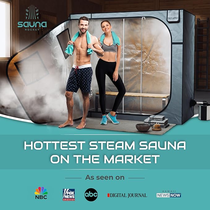 3 Person Full Body Sauna Box - Portable Sauna for Home Relaxation, Muscle Recovery, and Skin Health - Leak-Proof Design for at-Home Setup - USA Owned (1 Tent and 2 Steamers Included)