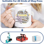 Dmsky Sublimation Mugs White Ceramic Photo Cups Blank Bulk Coffee for Crafts Tazas para Sublimar 11 oz Cups with Box, Heat Tape, Sublimation Paper Ideal for Printing Mug Set of 24