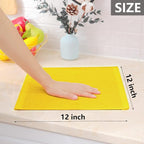Homaxy 100% Cotton Waffle Weave Kitchen Dish Cloths 12-Pack, Yellow | 12 x 12 Inches, Ultra Soft Absorbent Dish Towels, Quick Drying Dish Rags with Hanging Loop