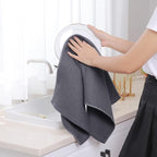 Homaxy 100% Cotton Waffle Weave Kitchen Dish Towels 18-Pack, Dark Grey | 13 x 28 Inches, Ultra Soft Absorbent Dish Towels, Quick Drying Cleaning Towels