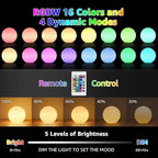 FUYO LED Ball Light, 10-inch Solar Light Up Pool Balls, Rechargeable & Remote Control Globe Lights 16 RGB Colors Mood Night Light, IP66 Water-Resistant Floating Light for Pool, Party, Pond - 1pcs
