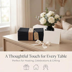 Urban Villa Cloth Napkins Cotton 20x20 (Set of 12) Black