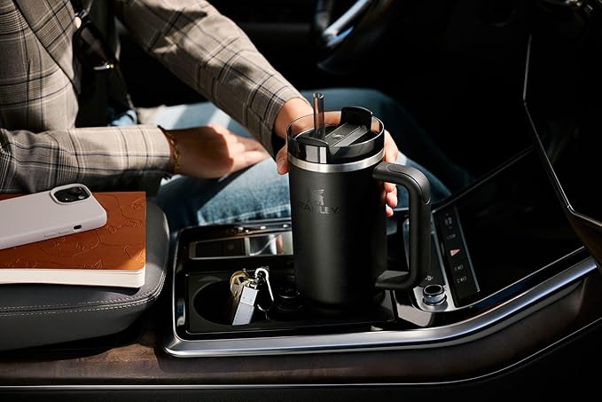 STANLEY Quencher H2.0 Flow State Tumbler, 30 oz, Blue Sky | Handle and Straw | 3-Position Lid | Cup Holder Compatible for Travel | Insulated Stainless Steel Cup | BPA-Free