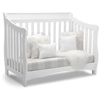 Delta Children Bentley S Series 4-in-1 Convertible Baby Crib, White