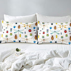 Erosebridal Kids Dragonfly Down Comforter Dragonfly Gifts for Women, Ladybug Insect Comforter Set Full Size for Children Boys Girls Teens, Reptile Pattern Bedding Comforters Colorful Duvet Insert