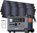 OSCAL PowerMax 6000 Power Station with 3×400W Solar Panel, 120V/240V Split Phase Voltage 6000W AC Outlets (7200W Peak), 2200W AC Charging/2400W Solar Charging, Emergency for Home, Battery Backup Bank