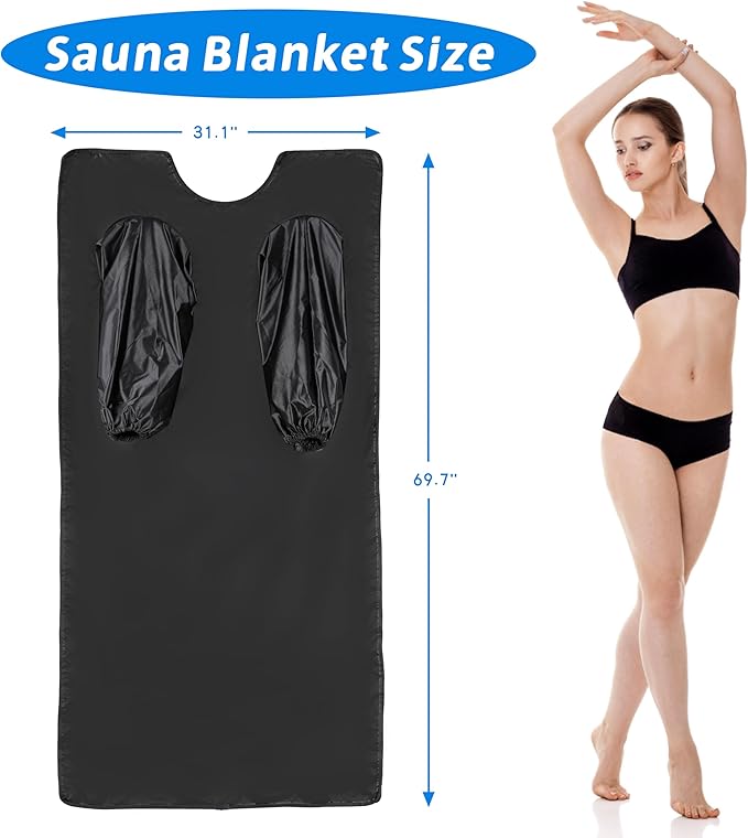 Sauna Blanket,Portable Infrared Sauna Blanket for Home,Detox Your Body and Mind Sauna Blanket,30-60 Minutes Timer, Durable Waterproof