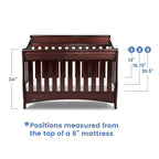Delta Children Bentley S Series 4-in-1 Crib, Black Cherry Espresso + Serta Perfect Slumber Dual Sided Recycled Fiber Core Crib and Toddler Mattress (Bundle)