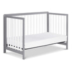 Carter's by DaVinci Colby 4-in-1 Low-Profile Convertible Crib in Grey and White, Greenguard Gold Certified