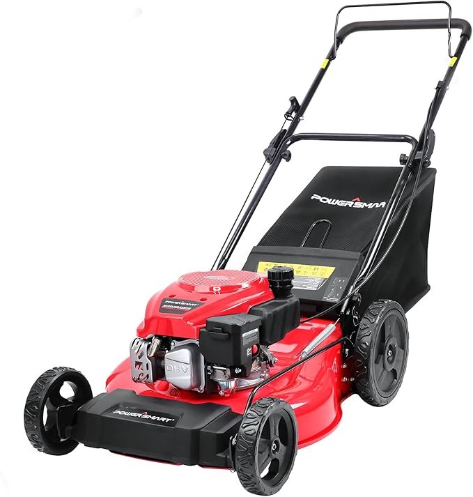 PowerSmart Gas Lawn Mower 21-Inch 144cc OHV Engine 2-in-1 Push Mower with Bagging