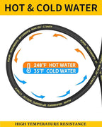 3/8" Pressure Washer Hose 70FT 4800PSI, Power Washer Hose Steel Wire Braided with Swivel Quick Connect, Commercial Grade Industrial High Pressure Water Washing Hose (4800PSI, 70FT)