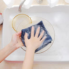 Homaxy 100% Cotton Waffle Weave Kitchen Dish Cloths 18-Pack, Navy Blue | 12 x 12 Inches, Ultra Soft Absorbent Dish Towels, Quick Drying Dish Rags with Hanging Loop