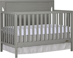 Cape Cod 5-in-1 Convertible Crib in Storm Grey, Greenguard Gold Certified, 55x30x44.5 Inch (Pack of 1)