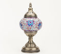 Turkish Moroccan Table Lamp Lantern with Handmade Mosaic Glass Lampshade Tiffany style Bohemian Stained Glass Decorative Desk Lamps Bedside Night Lights for Bedroom (Multi-colored 1)