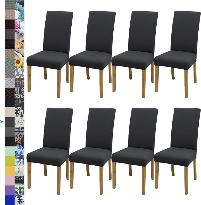 Dining Chair Covers, Stretch Seat Covers, Washable Furniture Protector | Washable, Stretch Fit, Soft, Non Slip, Dining Chair Covers, Seat Protector, Furniture Protector