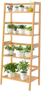 4-Tier Bamboo Ladder Shelf