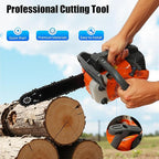 12 Inch Gas Chainsaw 25.4CC 900W Petrol Chainsaw 2-Stroke Gass Chain Saws, Engine Chain Saw Set Gas Chainsaws for Cutting Wood Outdoor Home Farm Us (Red)