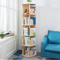 Heehee Rotating Bookshelf 360 Display Floor Standing Bookcase Storage Rack for Kids&Adults Multi-Functional Bookshelf Organizer (5-Tier)