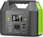 SinKeu Portable Power Station, 122.8Wh LiFePO4 Battery with 150W Output, 38,400mAh Laptop Power Bank Station for Outdoor Travel, Camping, Home, Emergency-Green