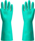 ThxToms Chemical Resistant Nitrile Gloves, Resist Household Acid, Alkali, Solvent and Oil, Latex Rubber Free, 1 Pair Small
