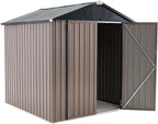 U-MAX 6x6 Storage Sheds & Outdoor Storage, Small Outdoor Storage Garden Outside Shed kit, Galvanized Metal Utility Shed for Backyard, Patio and Lawn