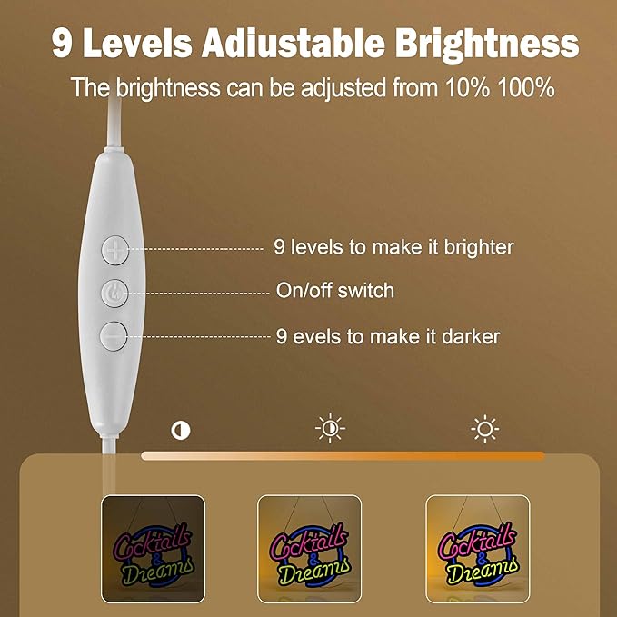 Ultrathin Cocktails Dreams Neon Sign Art Wall Lights for Bedroom Windows Glass Hotel Pub Cafe Wedding Birthday Party Gifts