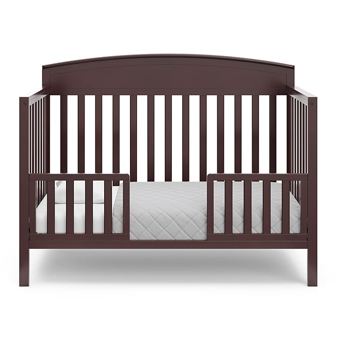 Graco Benton 5-in-1 Convertible Crib (Espresso) – GREENGUARD Gold Certified, Converts from Baby Crib to Toddler Bed, Daybed and Full-Size Bed, Fits Standard Full-Size Crib Mattress