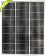 100W Monocrystalline Solar Panel High Efficiency 24V Solar Panel for RV, Camping, Off-Grid, Waterproof, Durable Outdoor Solar Charger for Emergency Power