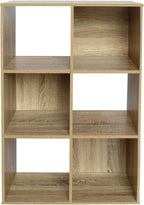 PACHIRA E-Commerce US 6 Cube Storage Organizer Unit Shelf, Closet Cabinet, Bookshelf File Organizer Rack in Living Room, Bedroom, Study,OAK