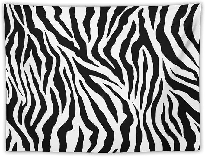HZOHNAGO Zebra Print Tapestry Nature Wild Animals Black and White Stripe Printed Wall Tapestry Painting Wall Hanging for Bedroom Living Room Dorm 40" W x 30" H