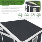 6x4.4FT Outdoor Storage Shed, Resin Shed with Reinforced Floor & Secure Door Lock, All-Weather Outdoor Shed for Gardening Tools, Bicycles, Patio Furniture, Lawn Mower (Dark Gray)
