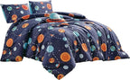 for Kids My Universe Hearts 4-Piece Comforter Set - Beautiful Motif Design Bedding Set with Embrodery Print