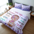 Girls Purple Comforter Sets Queen Size for Girls, Pretty Blonde Girls Love Purple Floral Quilt Bedding Sets for girls Bed in A Bag Comforter Set with 2 Pillowcases