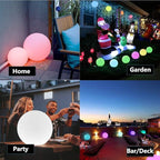 LOFTEK Floating Pool Light - 16-inch Large Ball Lamp with Remote - 3 Modes & 16 RGB Colorful - Waterproof & Rechargeable Globe Floor Lamp for Pool Party, Gaming Room, Garden, 1-Pack