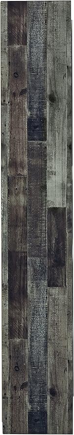 Signature Design by Ashley Derekson Rustic Pine Grain Finished Pier with 3 Adjustable Shelves, Multi Dark Gray