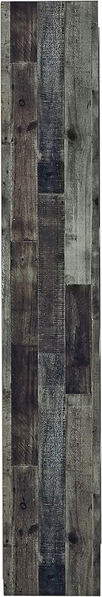 Signature Design by Ashley Derekson Rustic Pine Grain Finished Pier with 3 Adjustable Shelves, Multi Dark Gray