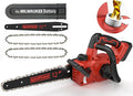 12 Inch Brushless Electric Chainsaw Cordless, Compatible with Milwaukee M18 Battery, Auto Oiler, 44.3 FT/S Powerful Cutting, Low Kickback, Battery Powered Chainsaw for Trees Pruning Wood Cutting