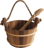 HSE Cedar Sauna Bucket & Ladle (4L, Red Cedar)