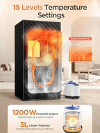 Sauna Box, Portable Sauna for Home, Personal Portable Steam Sauna Tent with 1200W 3L Steamer Heater, 15 Levels, Remote Control, Foldable Chair, Cozy Big Size 36 * 36 * 71 inches