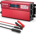 1000W Power Inverter with LCD Screen Display, 2 AC Outlets, 36W Type-C Port, 5V/3A USB Port, 12V DC to 110V/120V AC Inverter for Truck, Home, Vehicles, Laptop, Trip