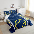 Feelyou Kids Tennis Comforter Set Twin Size Tennis Sports Bedding Set for Boys Girls Teens Bedroom Decor Tennis Gaming Comforter Women Men Tennis Lovers Duvet Set with 1 Pillow Case