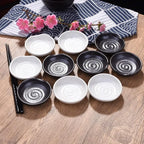 3.1 Inch Porcelain Side Dish Bowl Seasoning Dishes Soy Sauce Dishes Dipping Sauce Bowls-Set of 5,Soy Sauce Dish with Mouth(White)